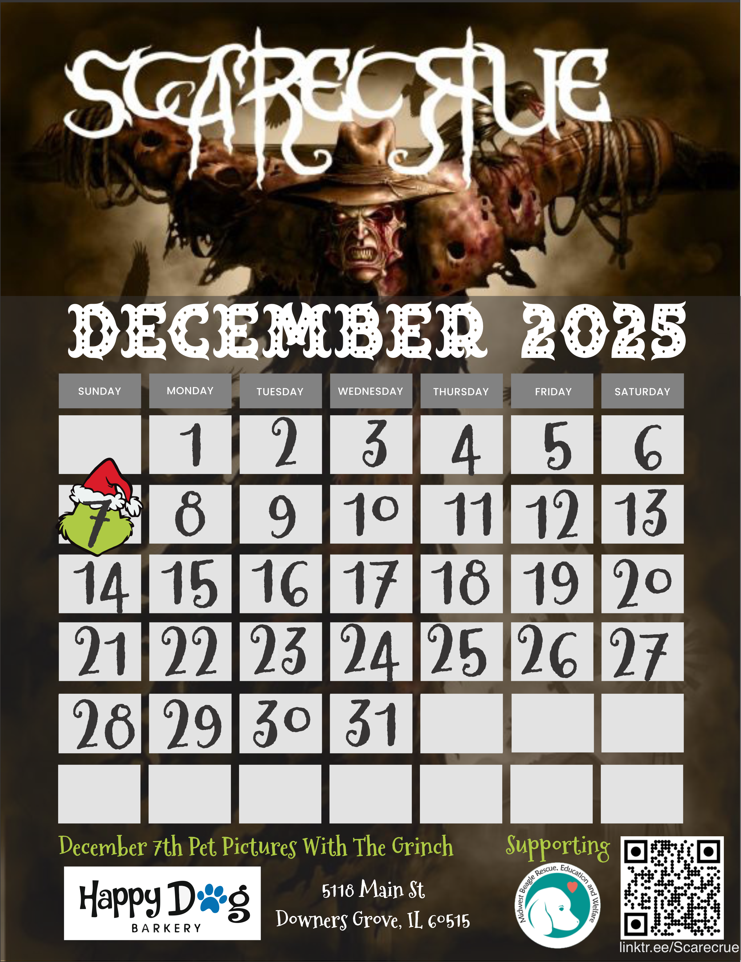 Scarecrue Calendar